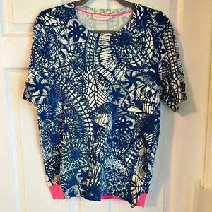 Tory Burch Short Sleeve Sweater M